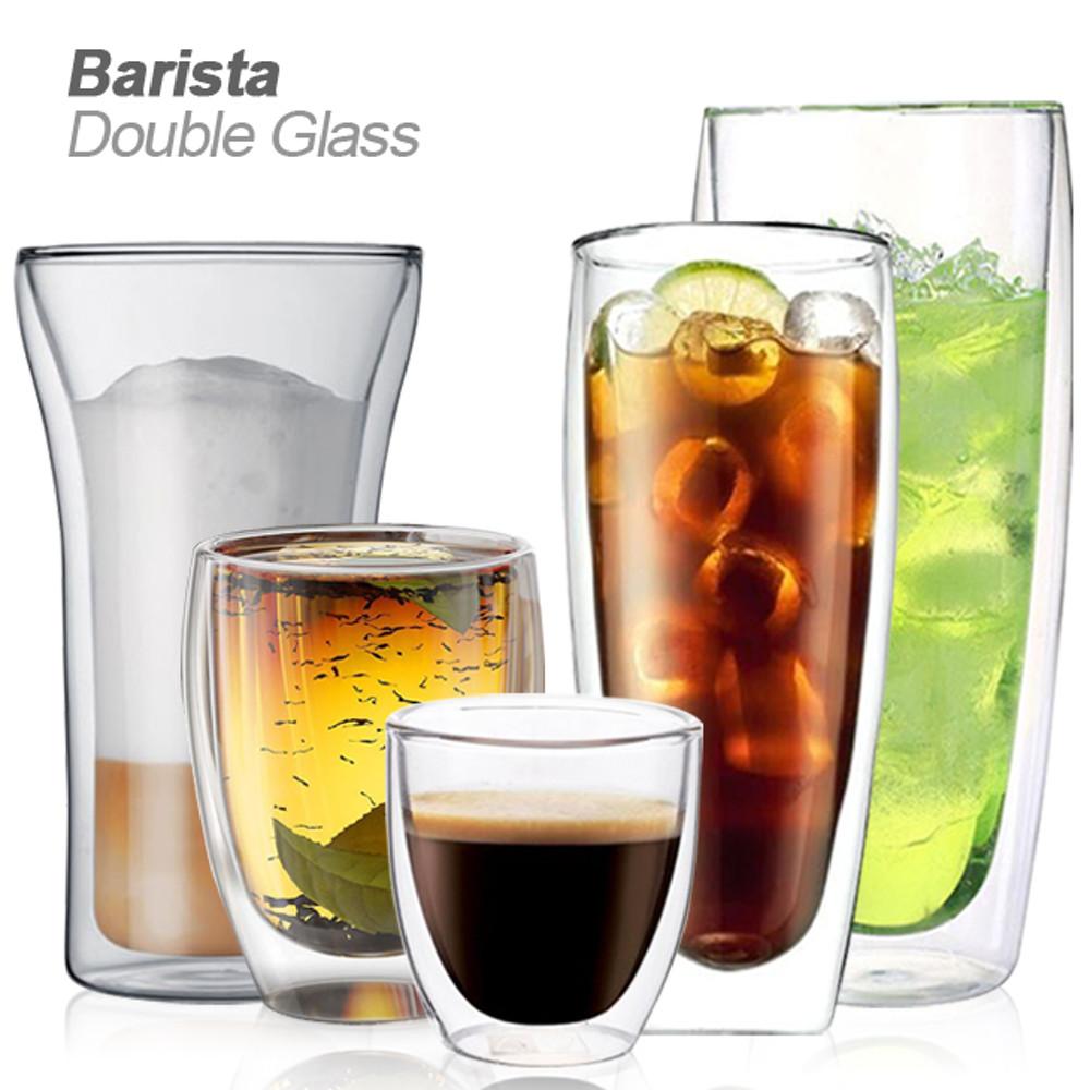 바리스타 이중유리컵 더블월 글라스 8종