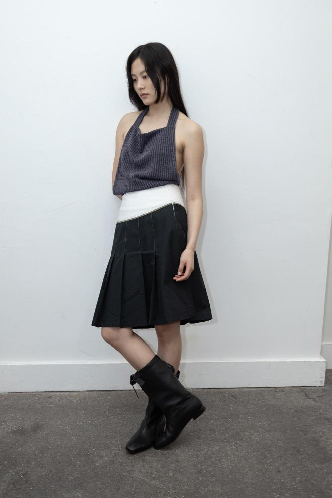 Knit halter top - Purple