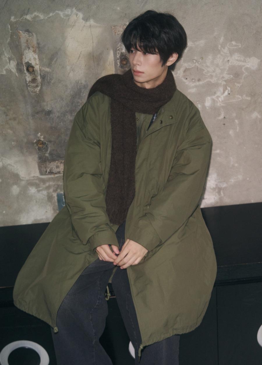 [1월 16일 예약배송] M-65 피쉬테일 오버핏 롱파카 [KHAKI]