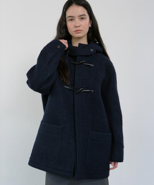 ALPACA HALF DUFFLE COAT_NAVY