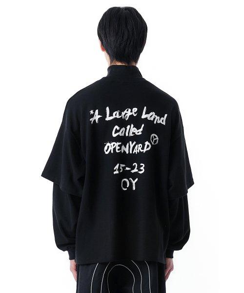 L.T ZIPPER POLA LONG SLEEVE-BLACK