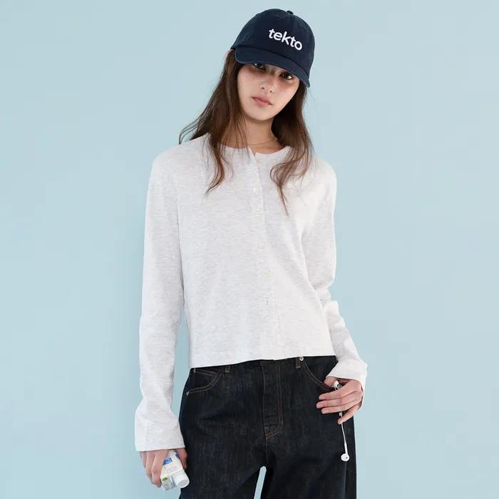 Zoe cotton cardigan_melange