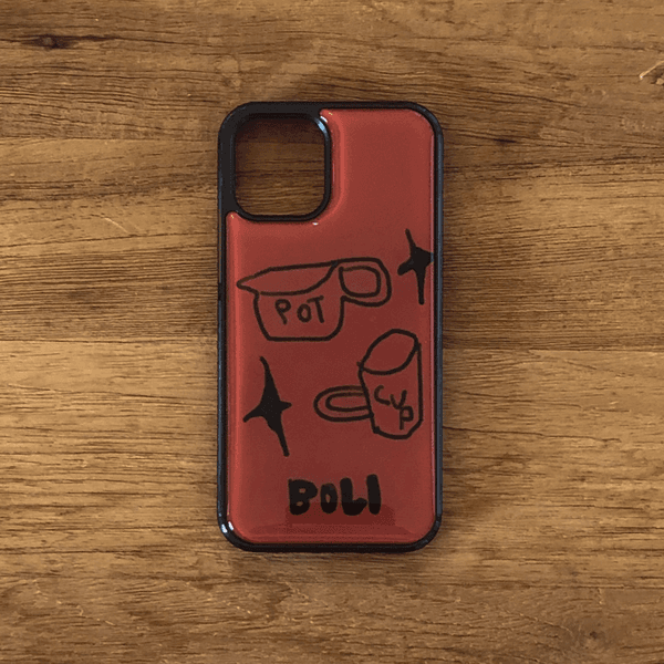 cup N pot 002_red epoxy phone case