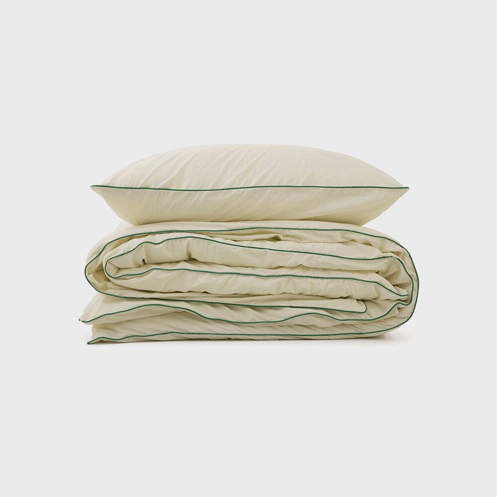 cicci duvet cover - ivory / green