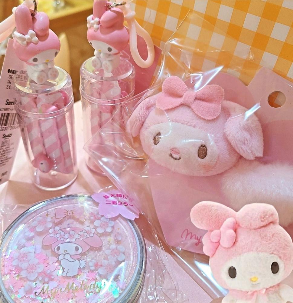 [2022 벚꽃] 산리오 머리끈 헬로키티/마이멜로디/시나모롤/쿠로미/폼폼푸린/포챠코/턱시도샘/항교돈 핑크 헤어끈