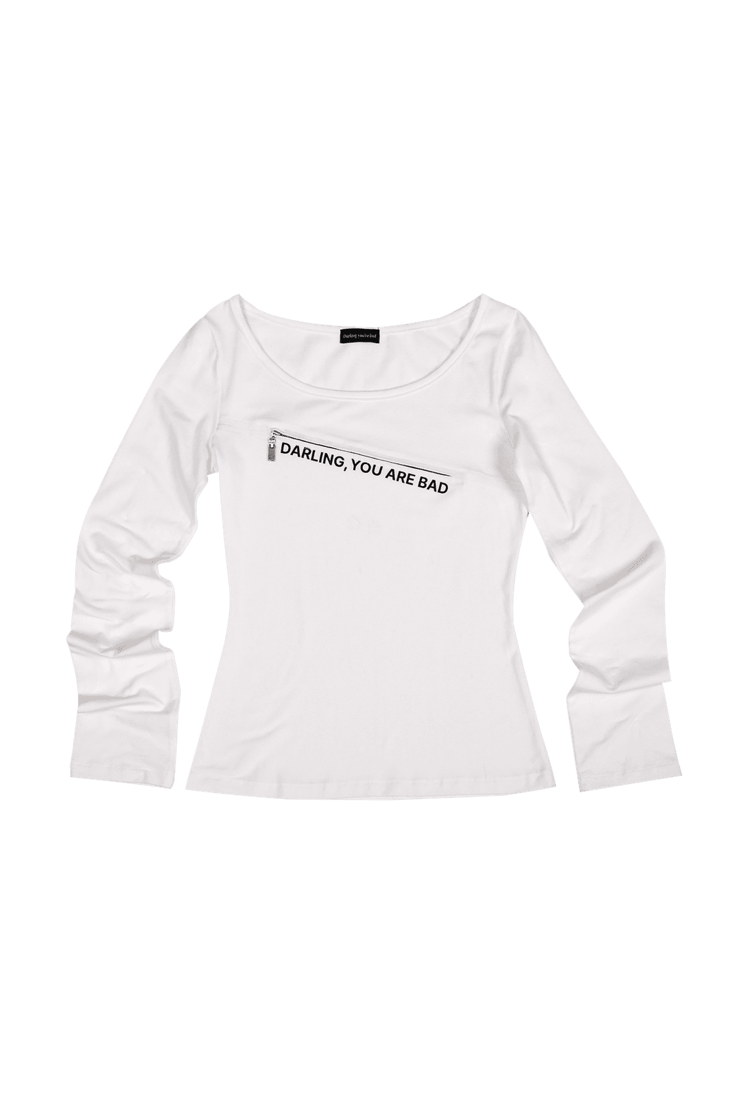 UNZIPPED LOGO T-SHIRT #WHITE - 달링유어배드