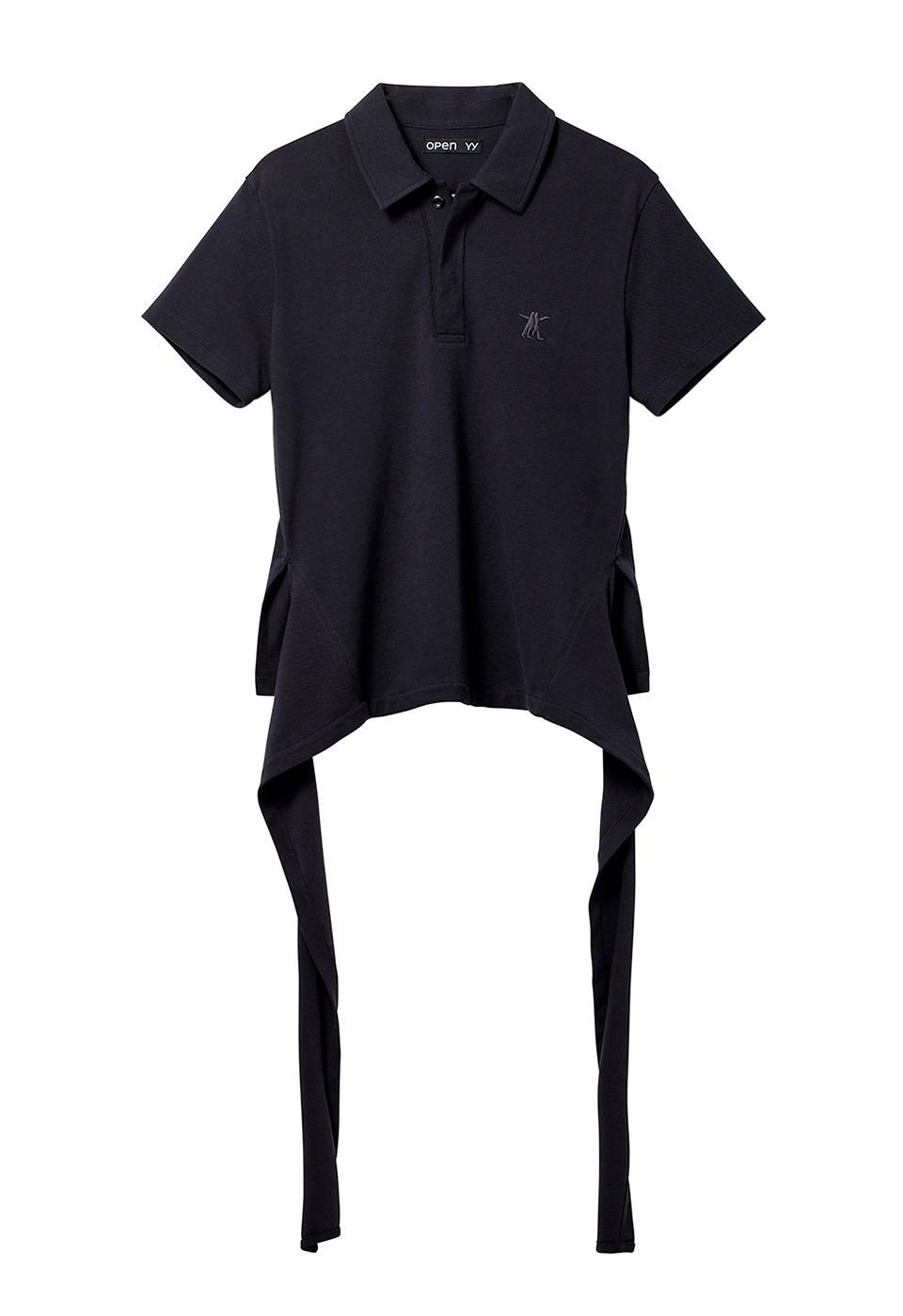 TRIM POLO T-SHIRT, CHARCOAL