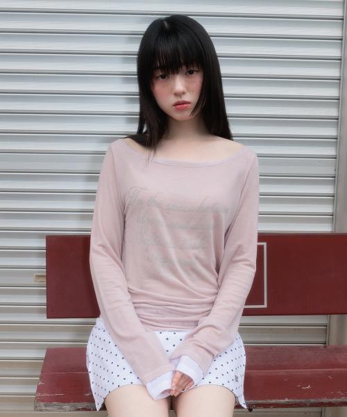 Lettering Angel Long Sleeve [Pink]