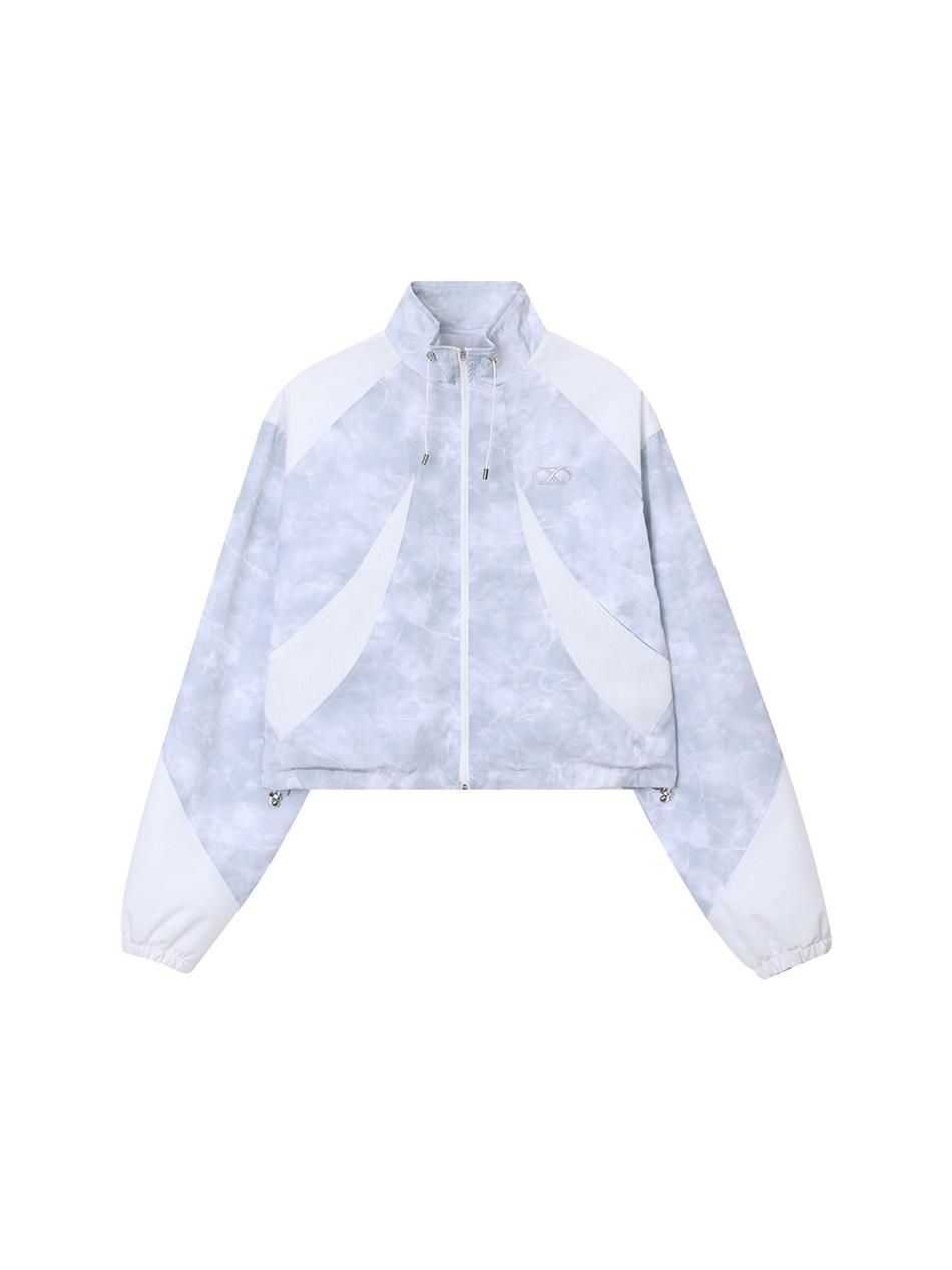 Marble ripstop Windbreaker [White]