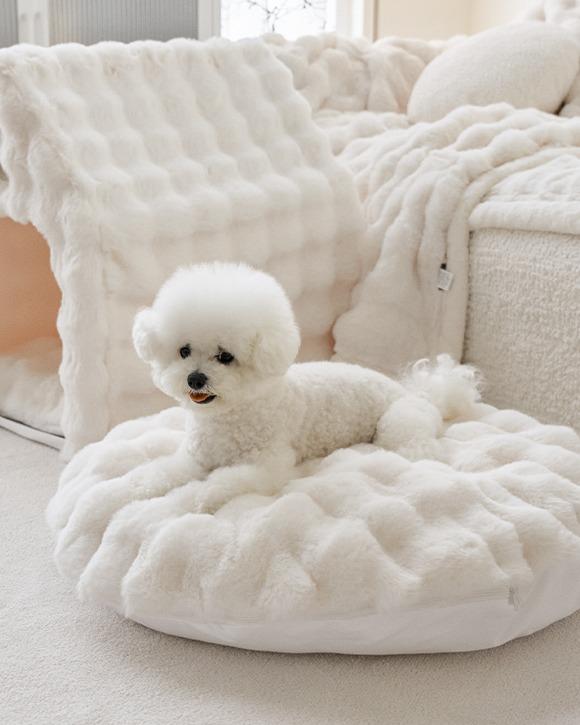 [복둥이네] 몽글몽글 밍크 라떼 펫방석