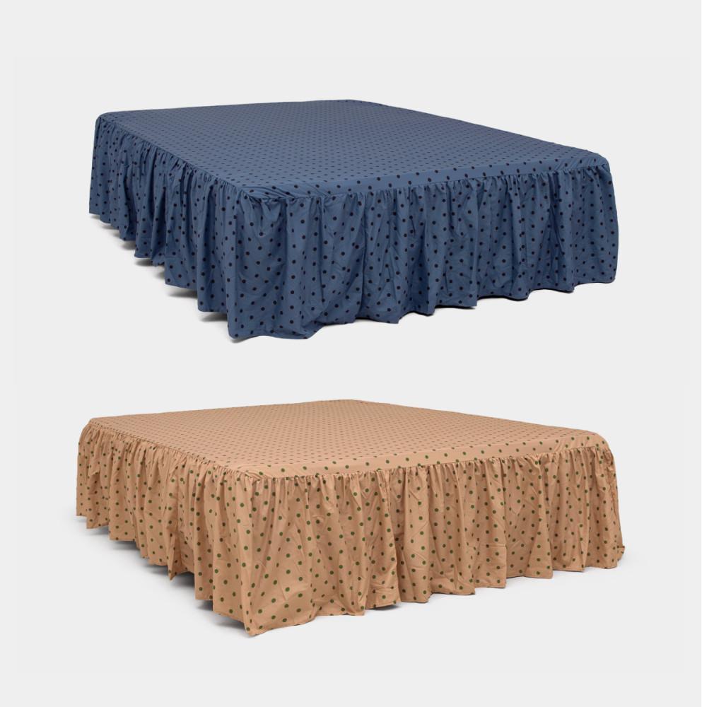 논더스트 도트 패턴 알러지케어 베드스커트 2colors 3size