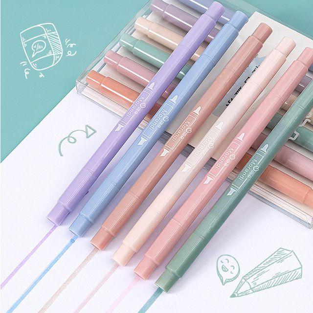 파스텔 형광펜 6색 1세트