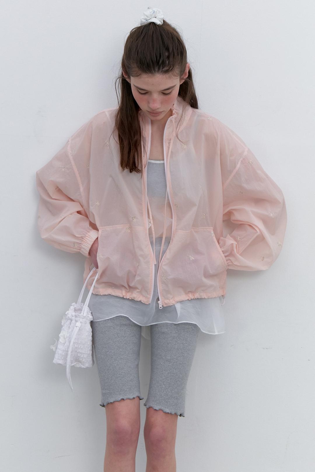 Silvery Windbreaker (Peach)