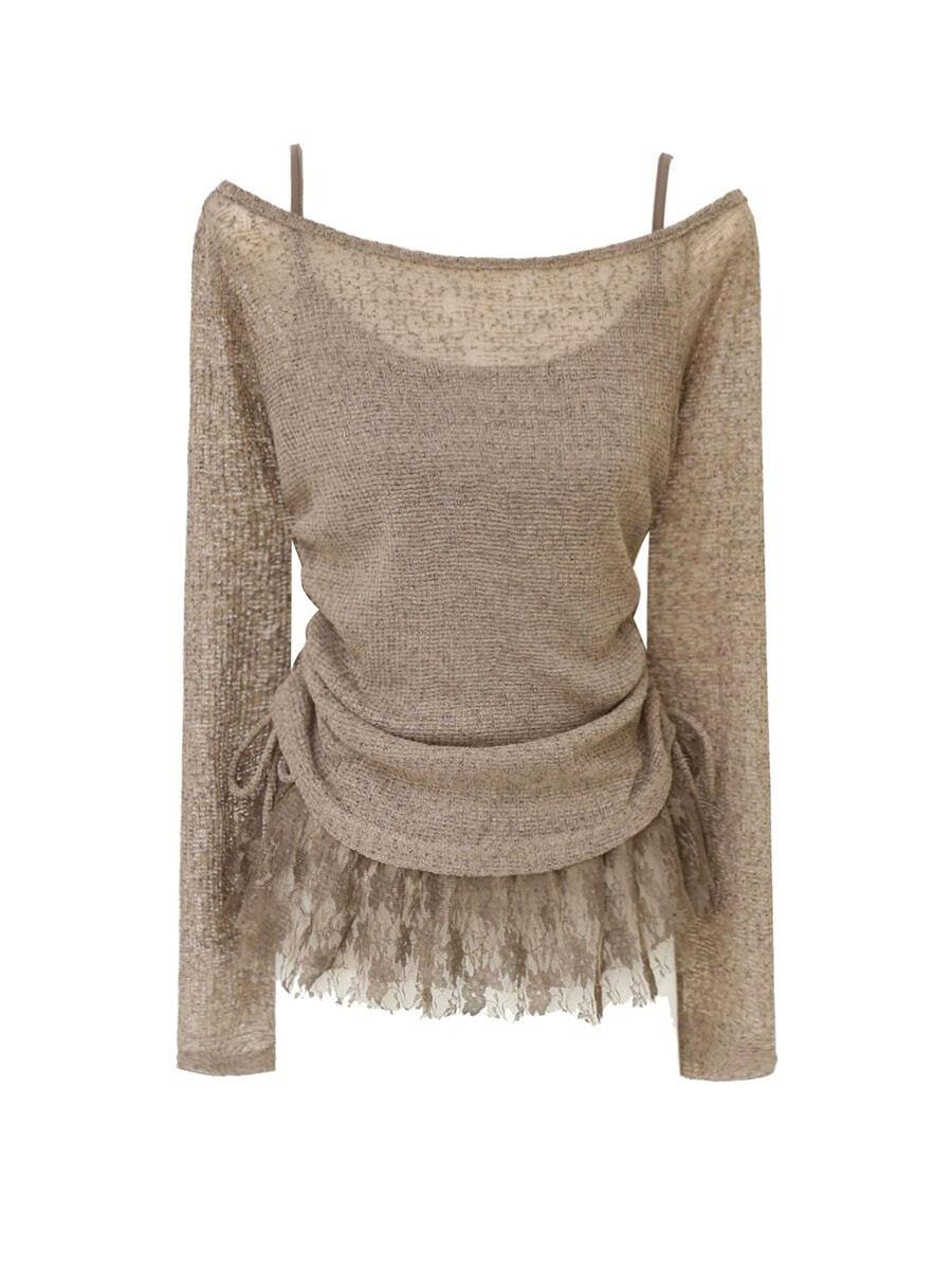 리에나 레이스 셔링 시스루 탑 232841783