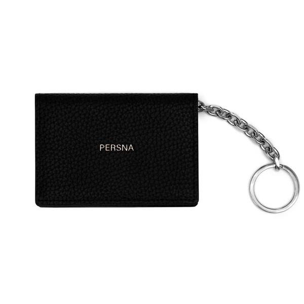 [Persna] Card wallet (leather: black)
