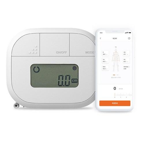 앳플리 체크미 피팅 스마트 디지털 미니 줄자 화이트 1.5m, 1개입, 1개