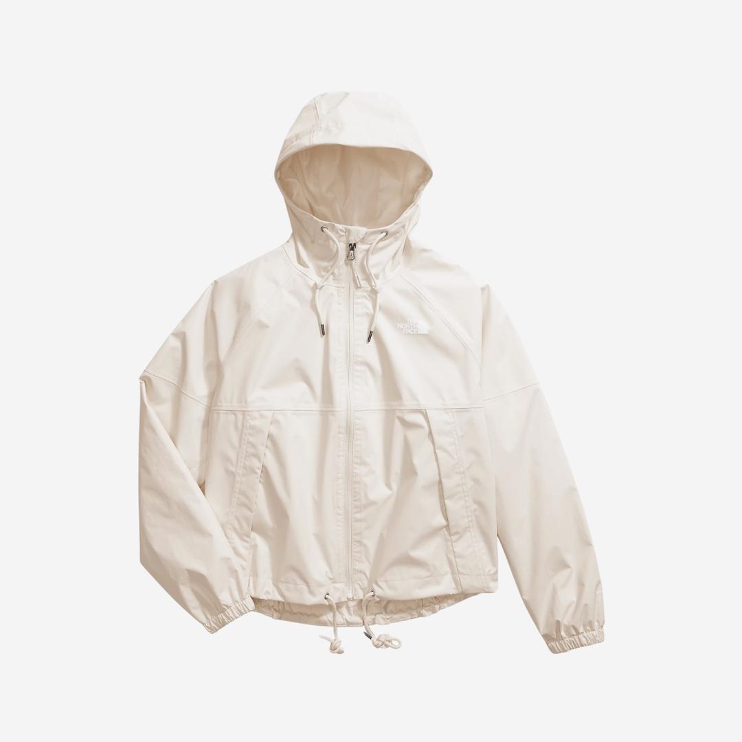 (W) The North Face Antora Rain Hoodie White Dune