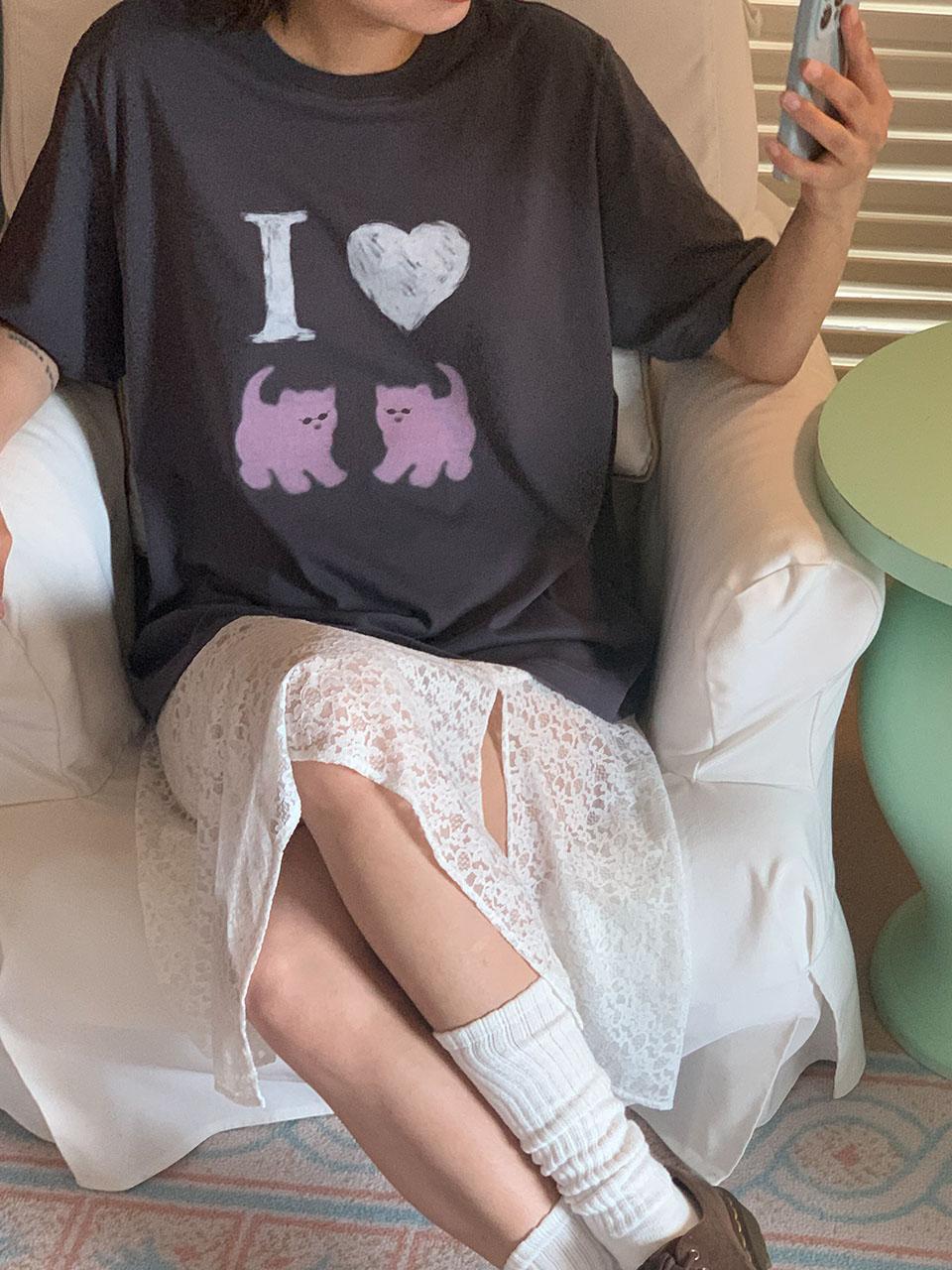 (2COLOR)CATS T-SHIRT