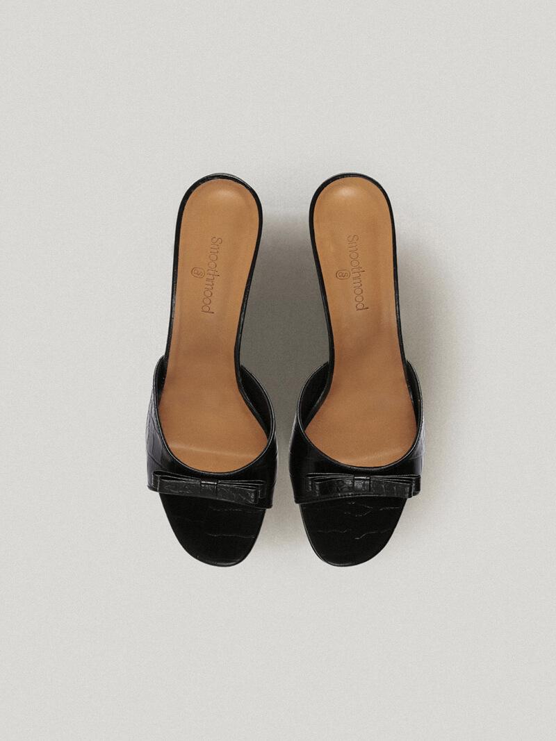 Bella Bow Heeled Mule