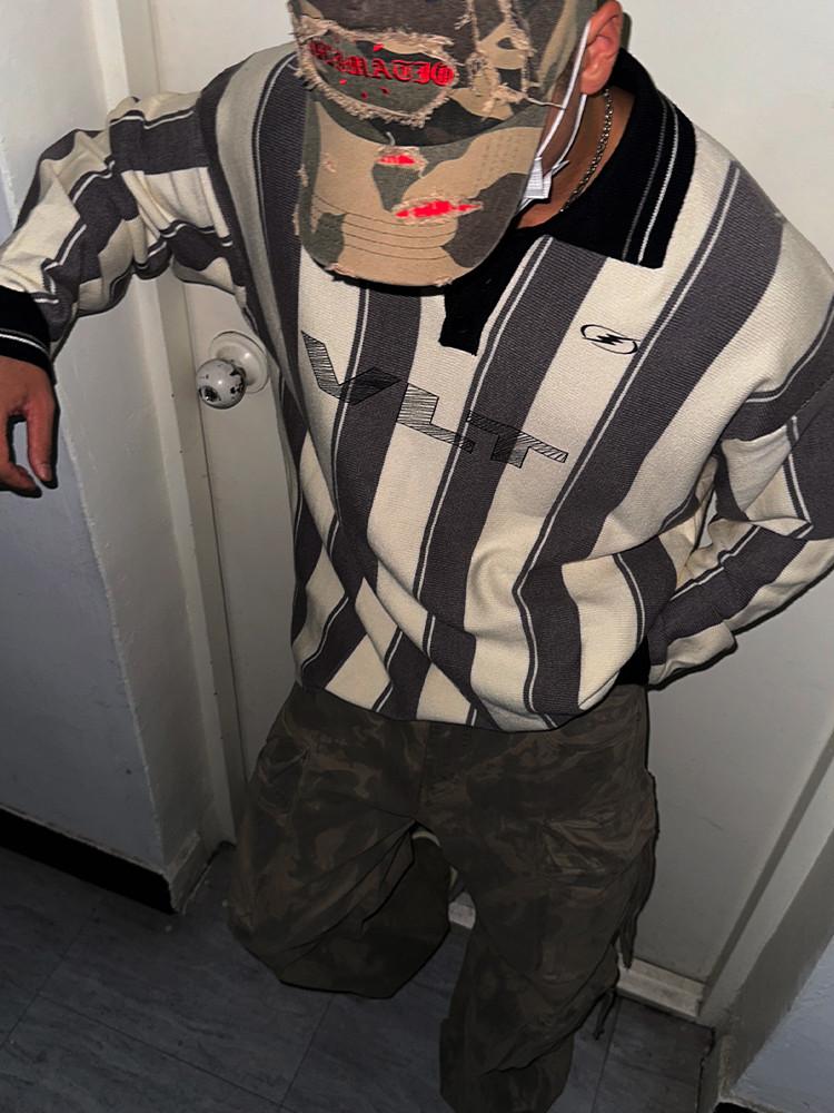 VLT 9 넘버 단가라 카라 니트 2COLOR 빅사이즈 짐웨어 도프룸