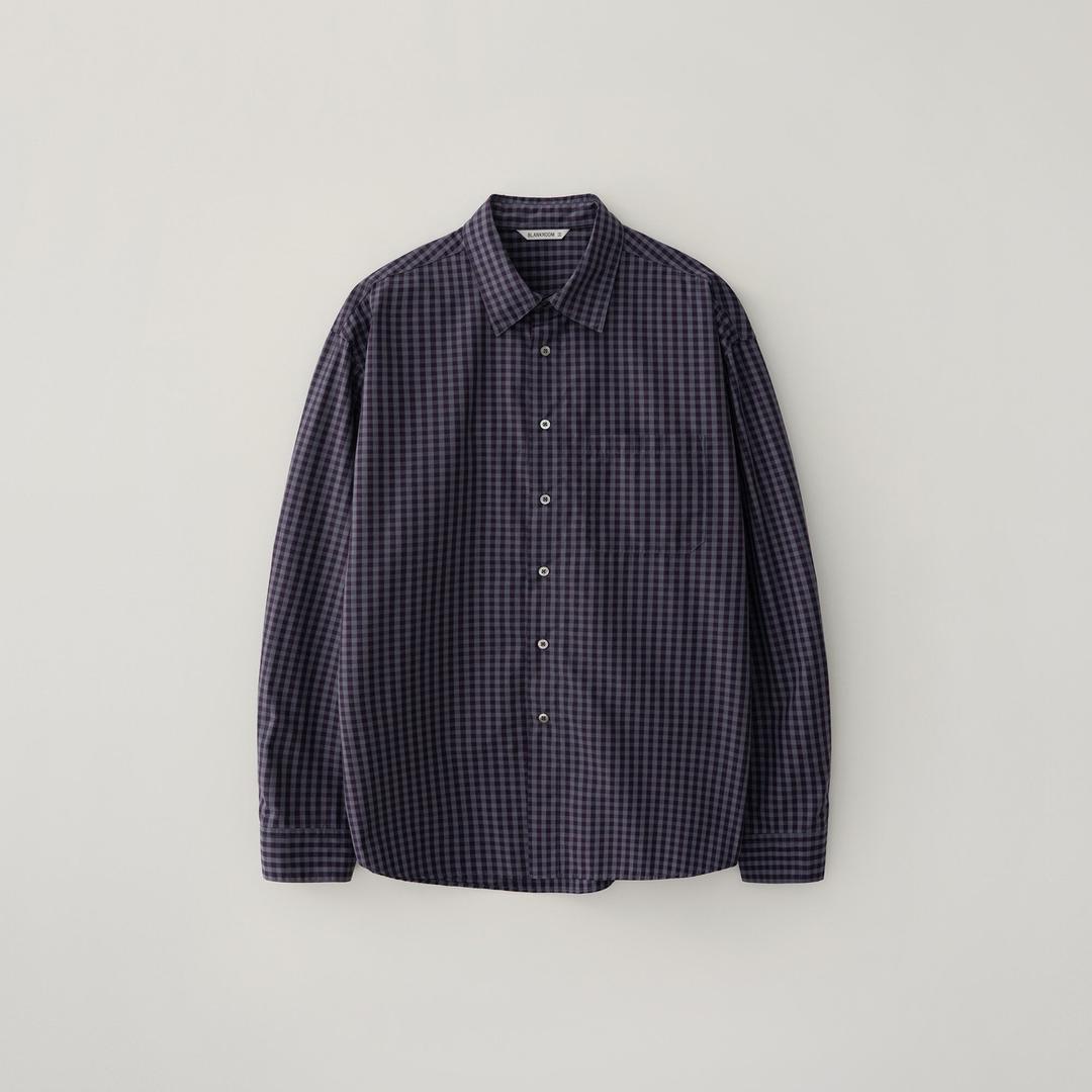GINGHAM CHECKED SHIRT_BLUE/PURPLE
