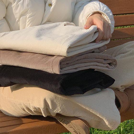 [New융기모🔥2만1천장돌파!!] 골덴 코듀로이 인밴딩 와이드팬츠 (코듀로이팬츠,골덴바지,겨울바지,융기모팬츠,기모바지,허리밴딩)