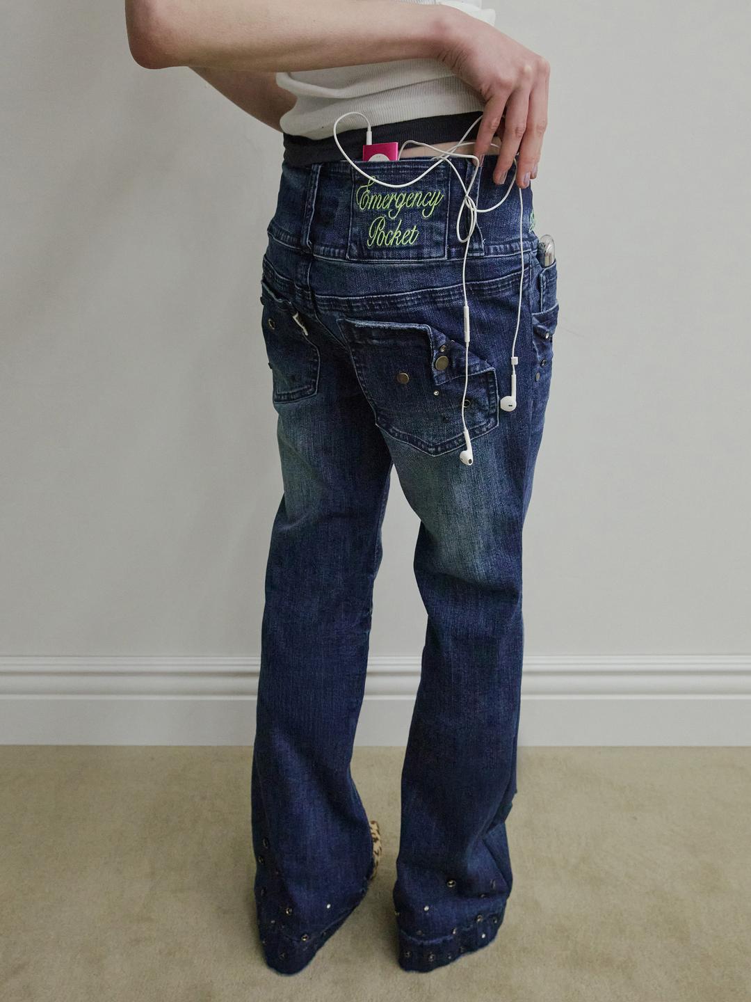 DIY Bootcut Denim Mid Blue