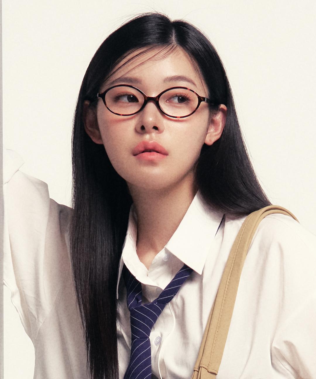 리끌로우 GIGA GLASS 청광 VER 4COLOR 동글이 납작이 호피 긱시크 프레피 블루라이트 차단 자외선차단