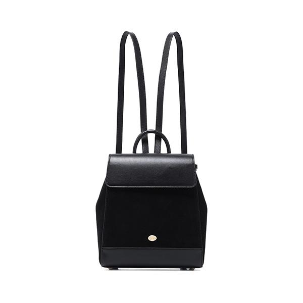 로라로라 CLASSIC SUEDE BACKPACK BLACK