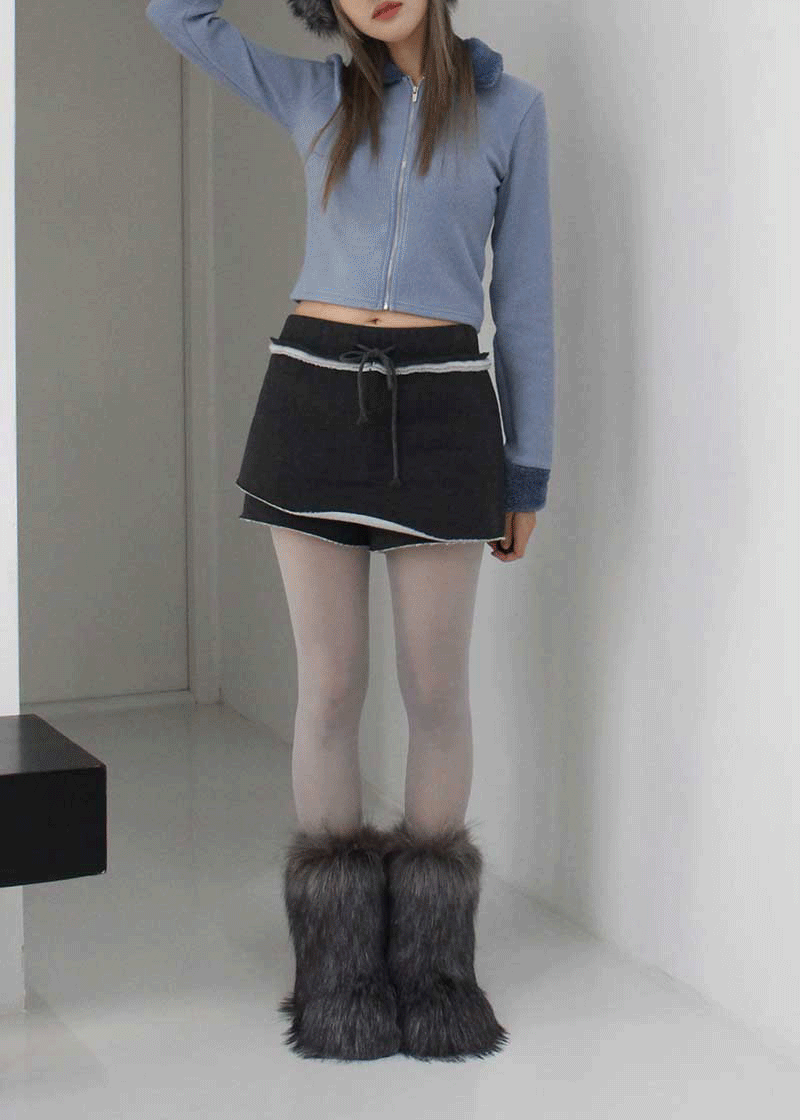 LAYERED SKIRT PANTS (3color)