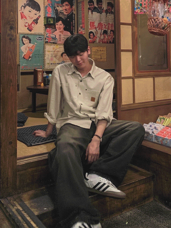 [당일출고] 치바 패치 워크 셔츠 (5color)