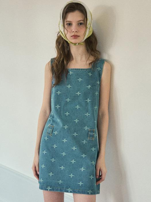 Vintage flower denim dress_Vintage denim(OC25-OPS01)