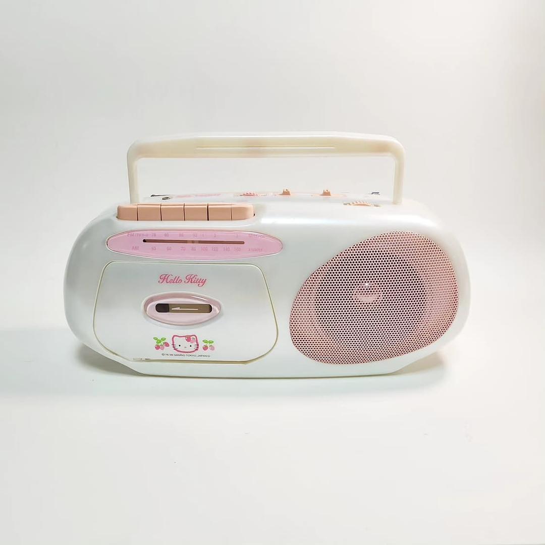 헬로키티 카세트 플레이어 화이트 핑크 | 후루츠패밀리