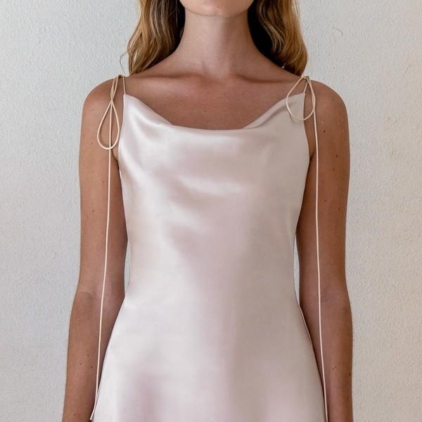 Bailey Gold Satin Slip Dress