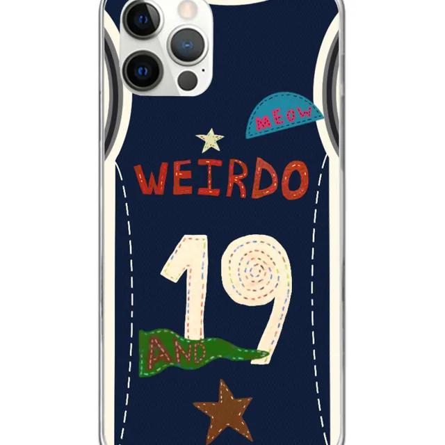 Im Weirdo Navy 클리어 폰케이스 네이비