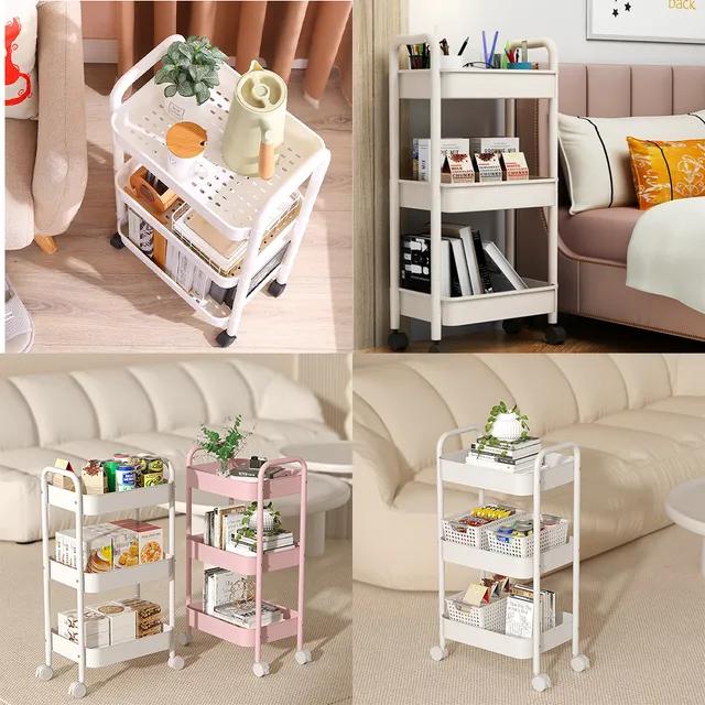 ⭐트롤리2.0 업그레이드⭐이동식 트롤리 틈새 선반 수납장 3단/4단