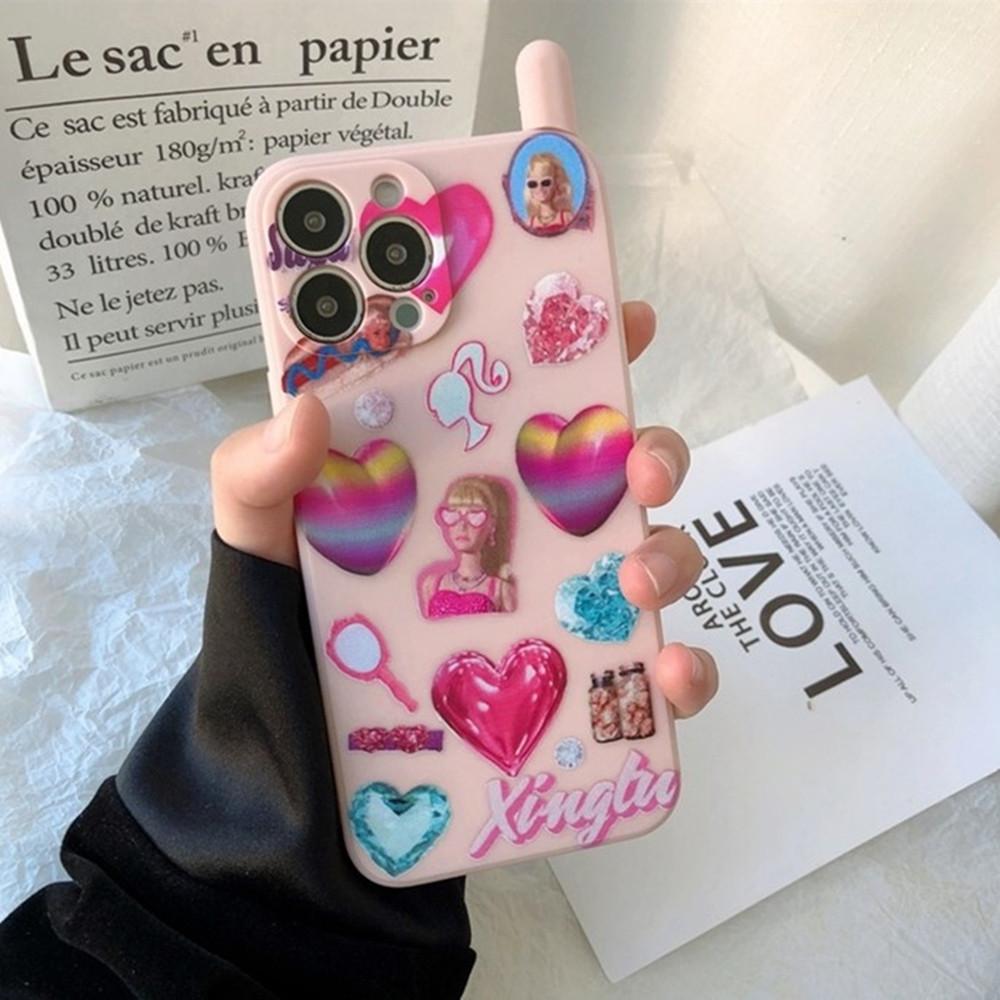 갤럭시 S23 울트라 바비 인형 안테나 전화기 핑크  케이스