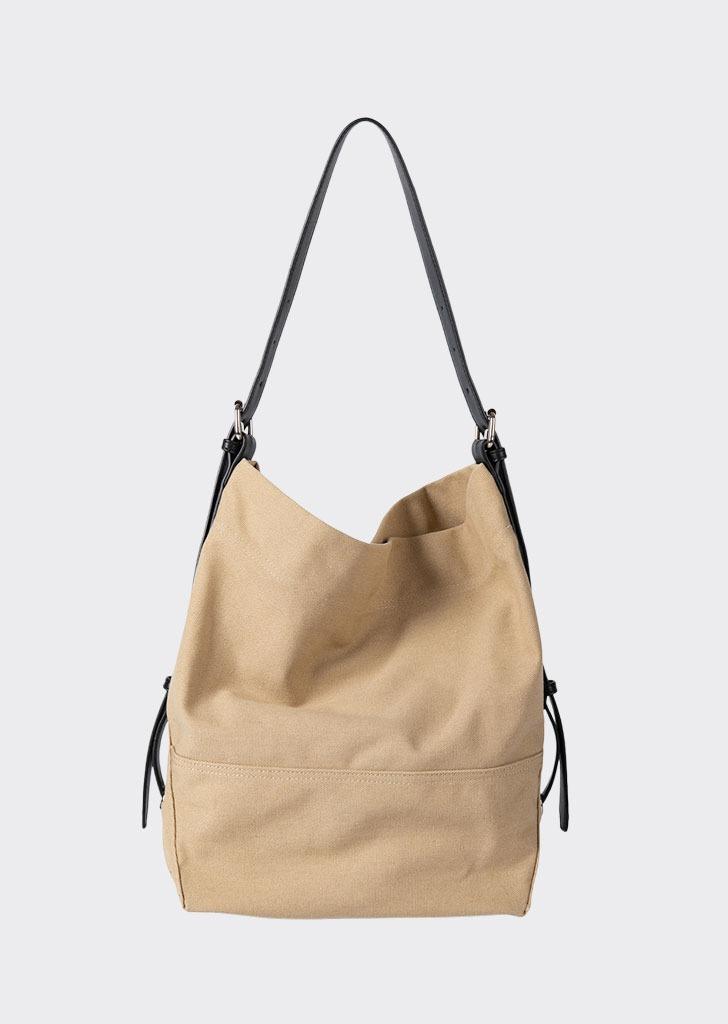 DAY CANVAS SHOULDER BAG - BEIGE