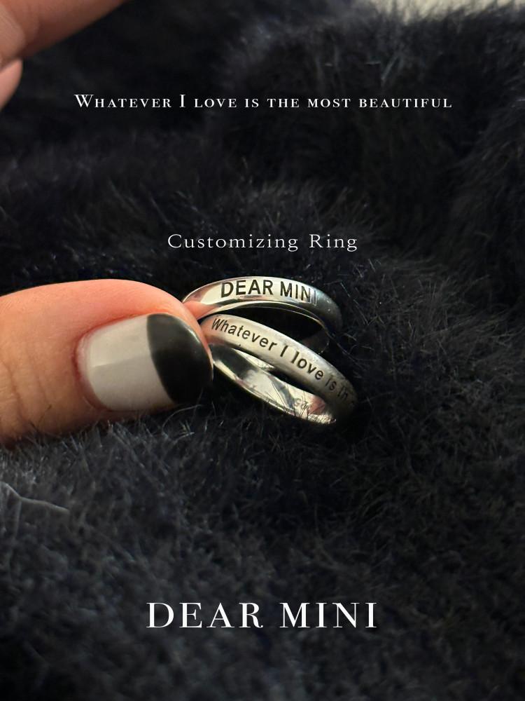 (커스텀오더) myself 각인 이니셜 커플 우정링