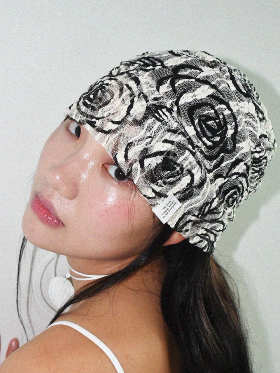 [2차 재입고] Floral SUMMER Hat (ROSE IVORY)