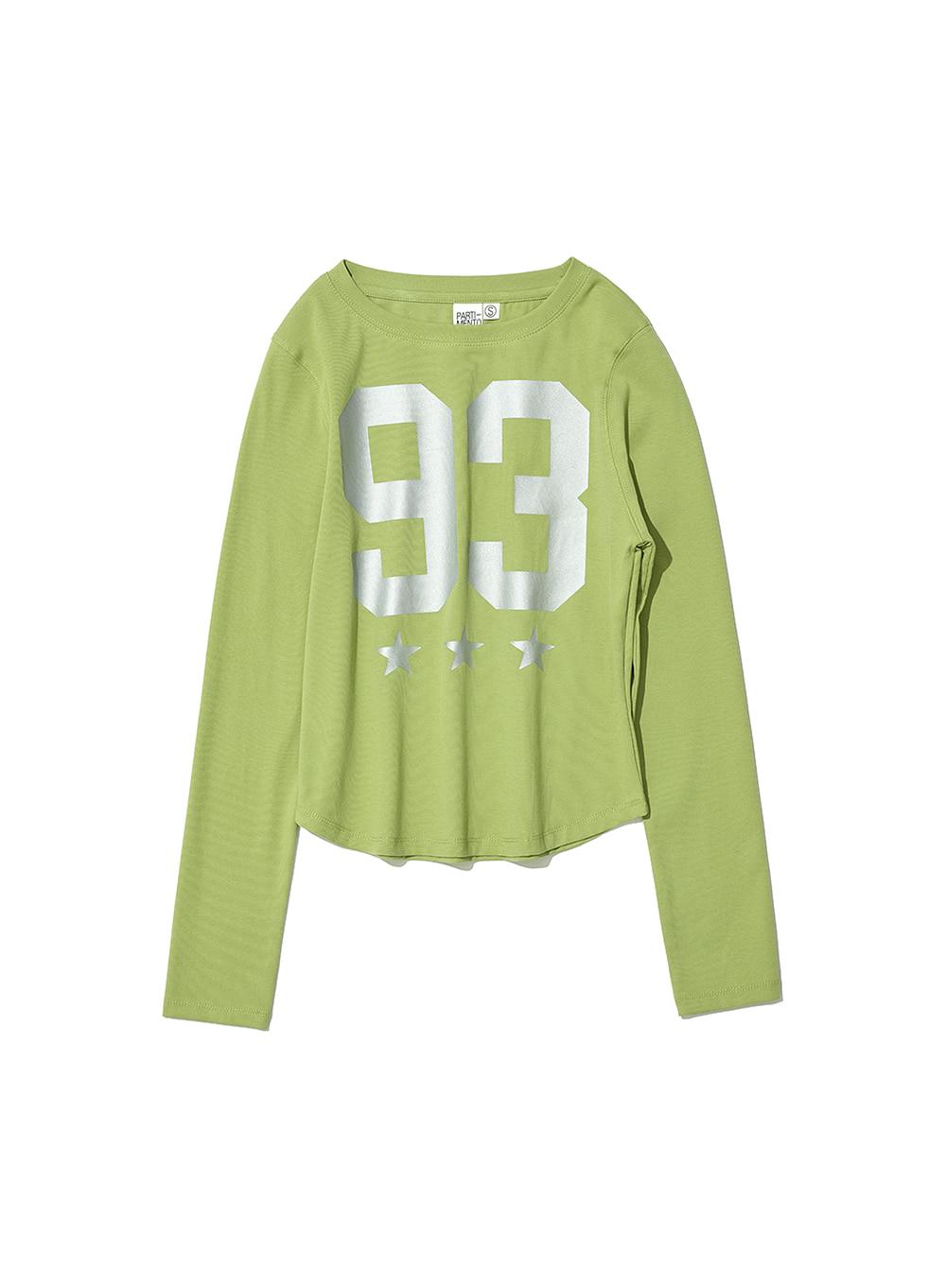 [WOMEN] 93 CIAO PRINTED LONG SLEEVE TEE_LIGHT GREEN