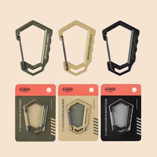 하드 카라비너-D, L size 20pcs (khaki/beige/black)