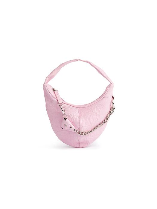 CRINKLE MOTO HOBO MINI, PINK