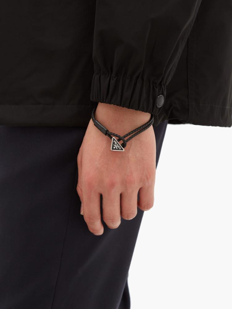 프라다 우븐 레더 브레이슬릿