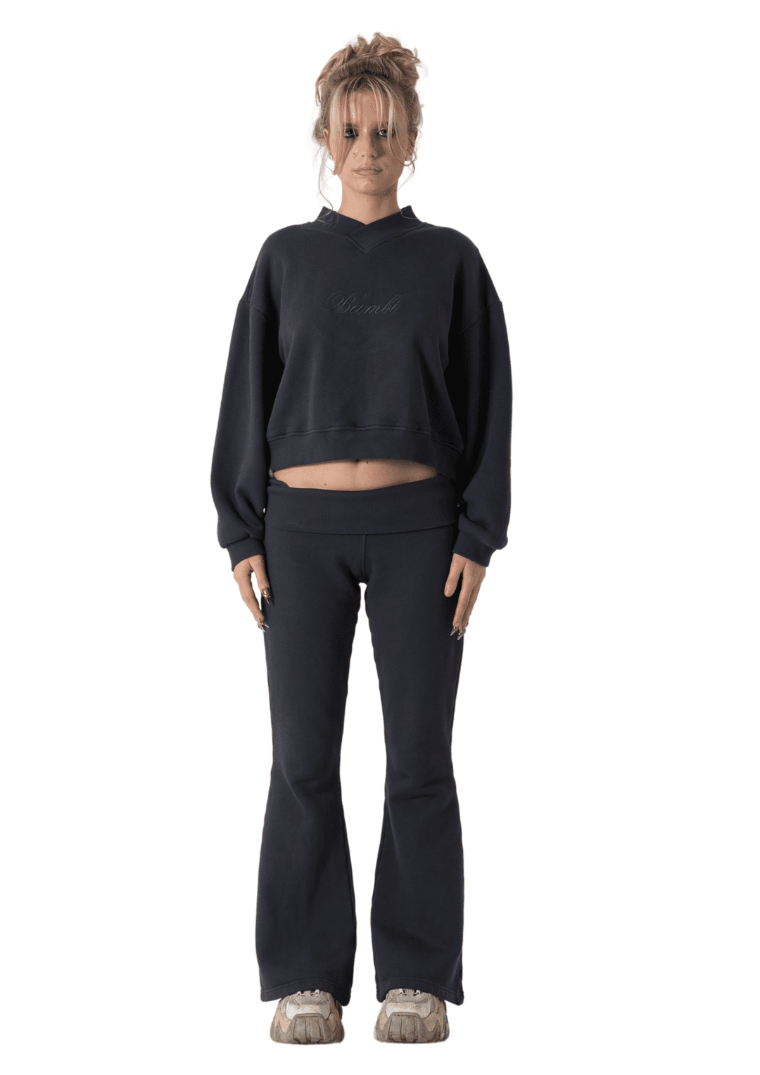 SAMANTHA TRACK PANT - VINTAGE BLACK - XS