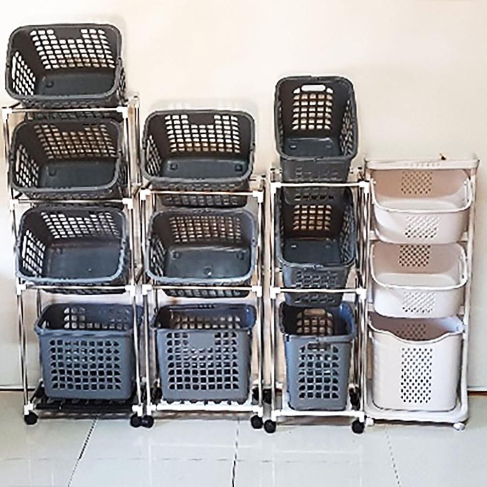 업그레이드 빨래바구니/ 4칸구분/부피옷도 거뜬수납/공간활용형