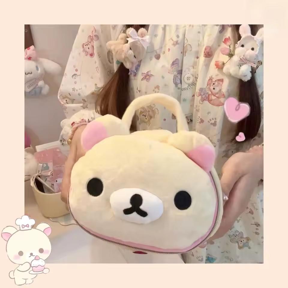 편안한 곰 편안한 곰 화장품 가방 화장품 가방 휴대용 휴대용 편안한 곰 편안한 곰 플러시 플러시 휴대용 휴대용 카툰 카툰 화장품 가방 화장품 가방