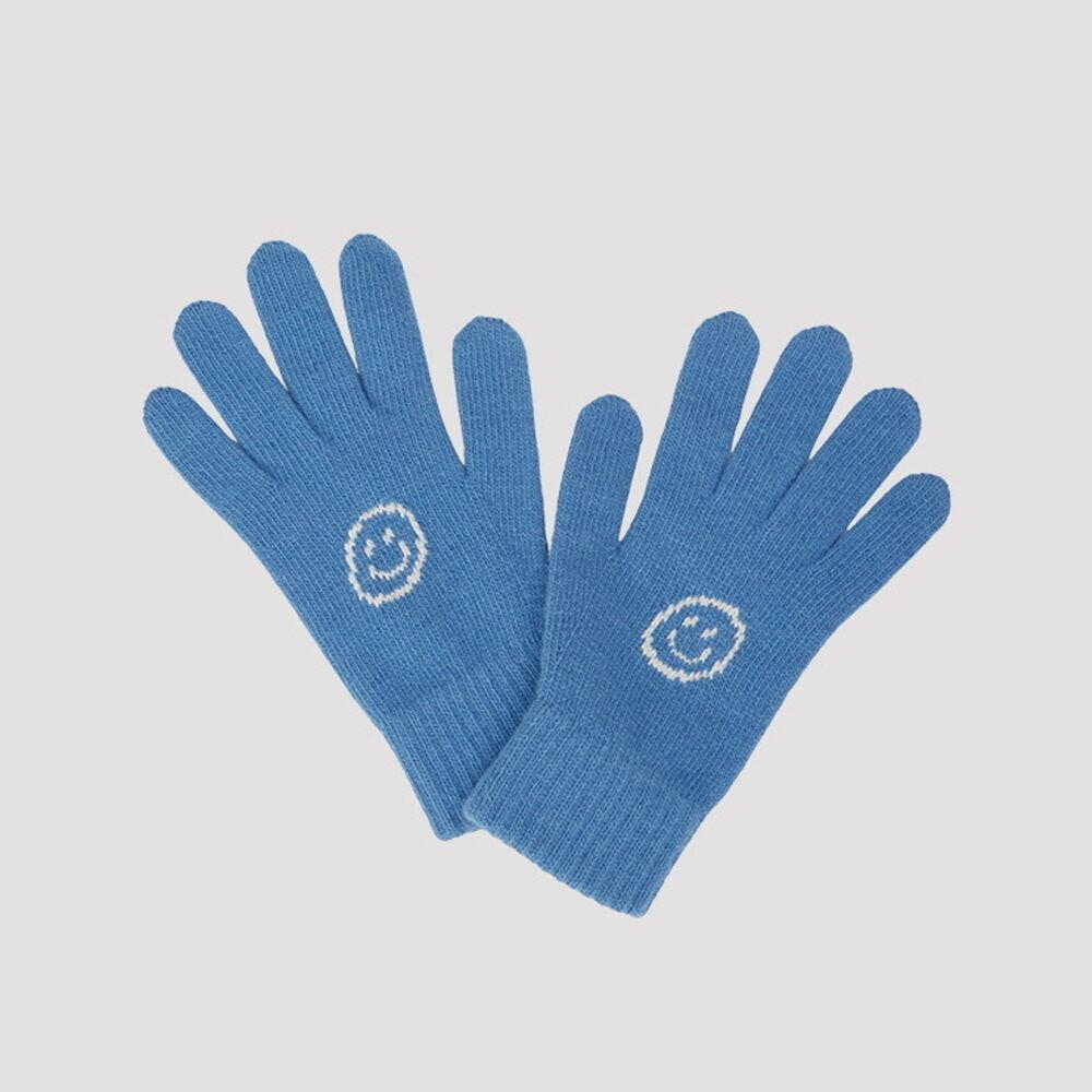 WOOL GLOVES LOVE BLUE