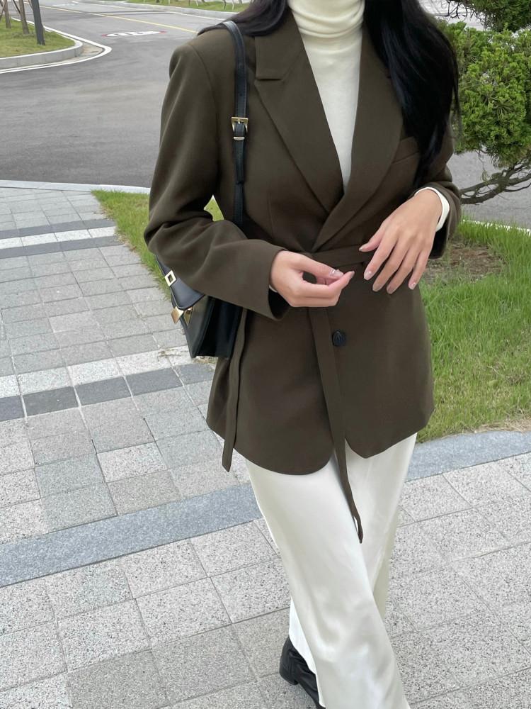 made jeje - belt JK (2C) [ 한정수량 제작 누빔 벨트 자켓 ] (제제마켓)