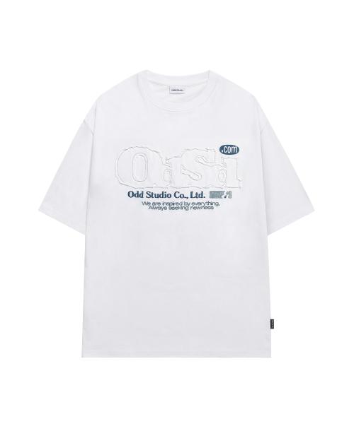 ODSD 피그먼트 데미지 티셔츠 - WHITE
